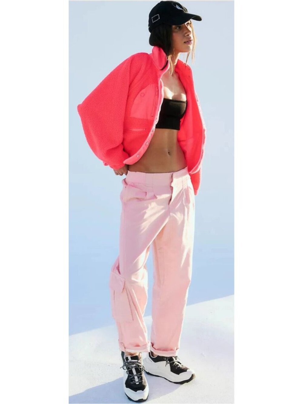 Free People Movement Mesmerize Me Cargo Pants in Sunkissed Pink